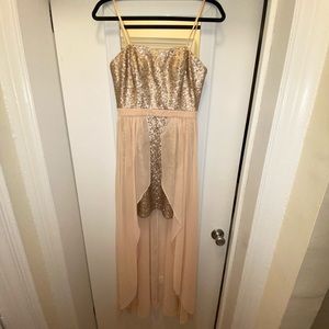 Gold/blush dress